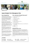 Queen Elizabeth Park Management Plan - Newsletter 1 preview