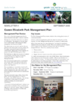 Queen Elizabeth Park Management Plan - Newsletter 4 preview