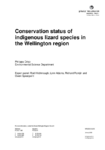 Conservation status of indigenous lizard species in the Wellington region preview