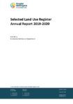 Selected Land Use Register Annual Report 2019-2020 preview