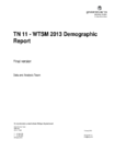 Technical note 11: Demographic Report. WTSM update 2013 preview