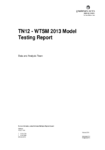 Technical note 12: Model Testing Report. WTSM update 2013 preview