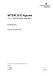 Technical note 13: Model Calibration WTSM update 2013 preview