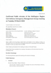 Confirmed Public minutes of the Wellington Region Civil Defence Emergency Management Group meeting Tuesday 19 March 2024 preview