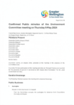 Confirmed Public minutes of the Environment Committee meeting on Thursday 9 May 2024 preview