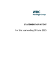 WRC Holdings - 2025 Statement of Intent preview