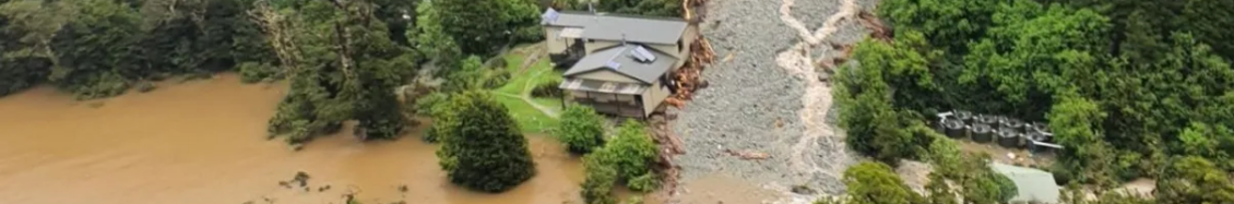 Banner image of a house being approached by floodwaters