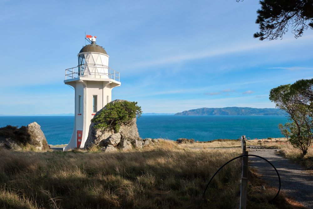 View of the lighthouse and out to sea