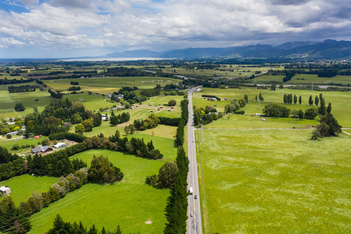 A view of farmlands in Wairarapa